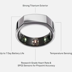 ✨Brand New Oura Ring Gen 3 – Silver Heritage (Size 8)